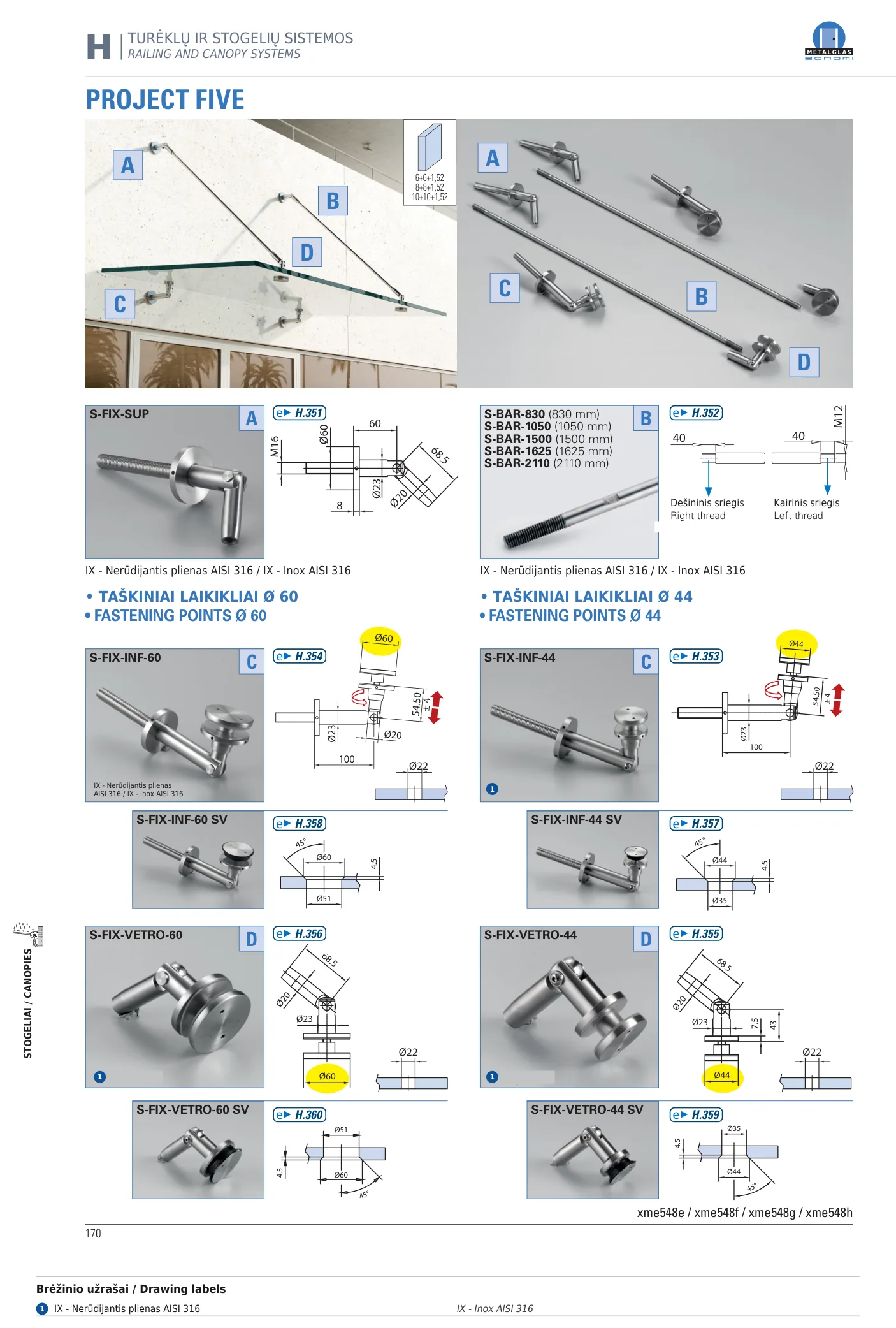 S-FIX-INF-44 techninis brėžinys