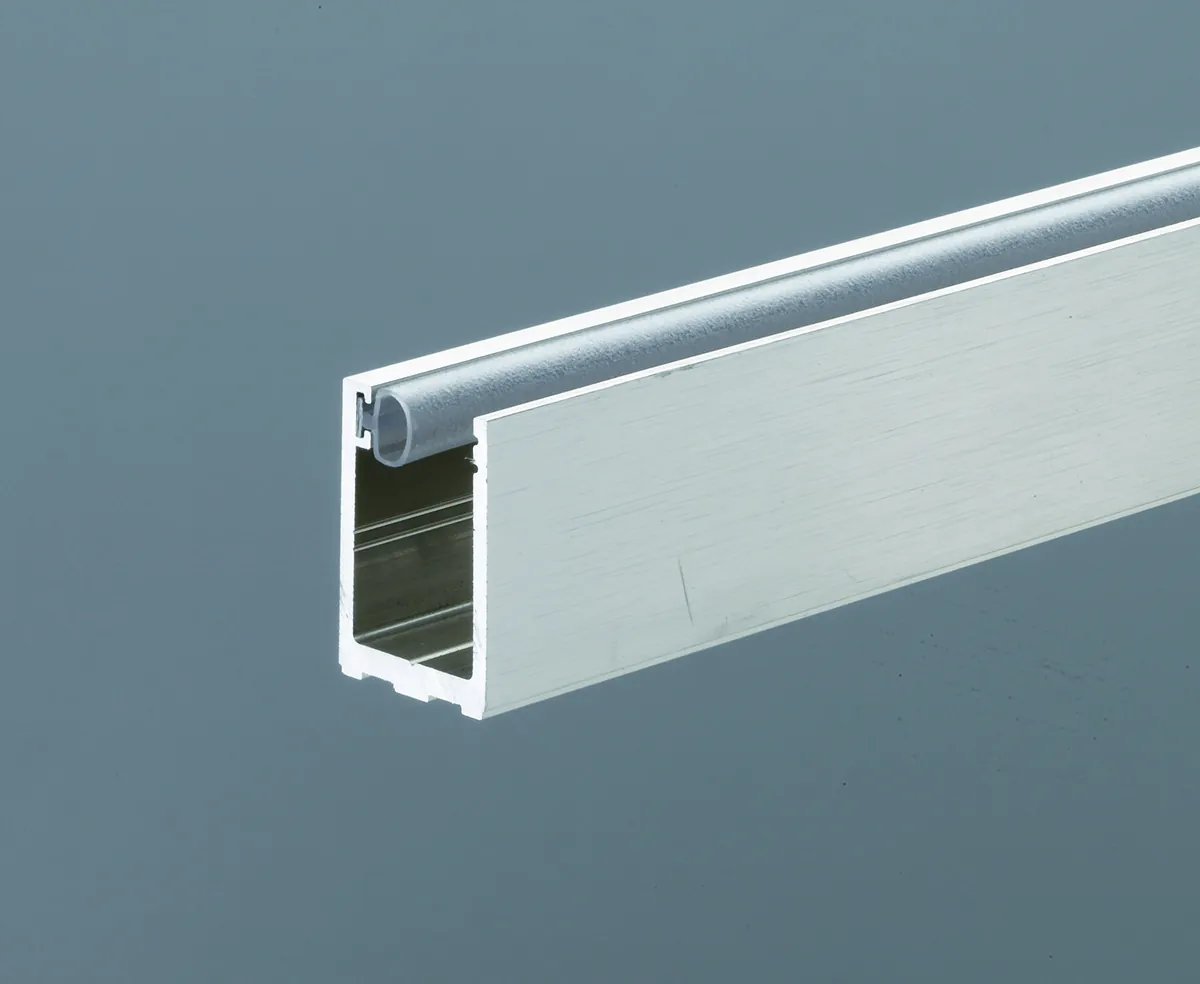 P-059-3-CF4 "U" profilis fiksuotam stiklui 33x22x2 mm, stiklas 8–12,76 mm (B-146 tarpinė komplekte)